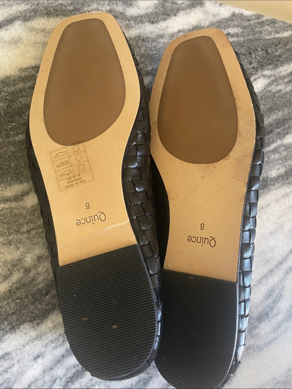Quince Black Woven Leather Ballet Flats - Picture 10 of 13